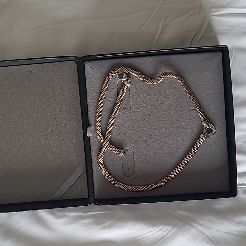 Elegant Gold and Silver Heart Necklace